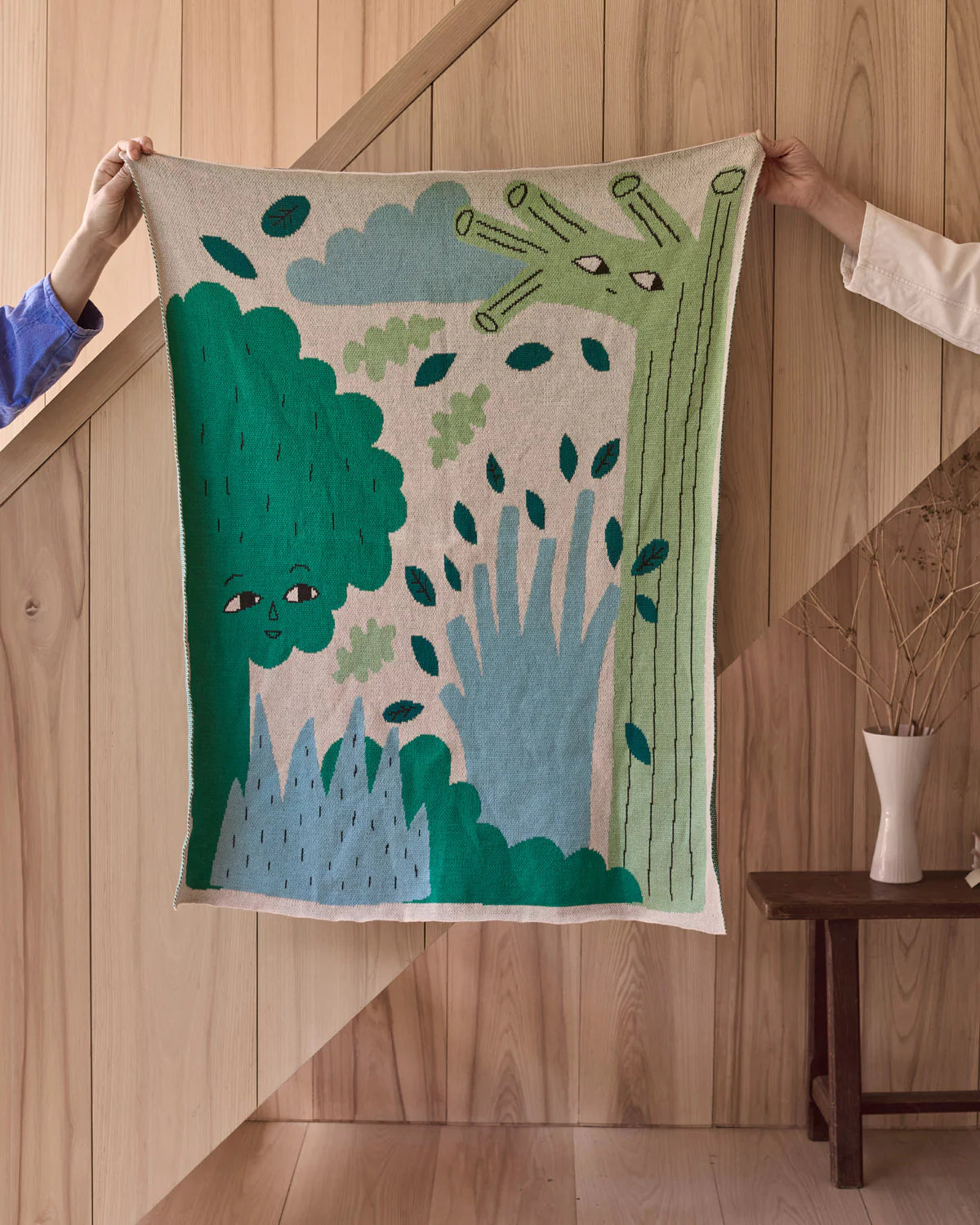 Donna Wilson | Mini Blanket | Green Trees